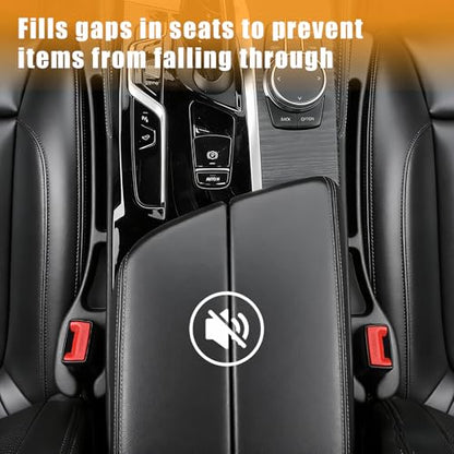 2 Pack Car Seat Gap Filler, Anti-Drop Seat Gap Filler Organizer with Storage Slot, Universal Car Accessories for Vehicle, Auto, Truck, SUV, Black - size: 2 PCS #3