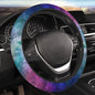 Space Galaxy Print Elastic Steering Wheel Cover Universal 15 Inch - color: 1