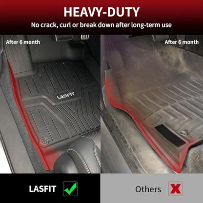 LASFIT Floor Mats for Honda Pilot 2023 2024 2025 2026 (7&8 Seats), All Weather Custom Fit TPE Odorless Anti-Slip Floor Liner 1st & 2nd & 3rd Row, Black - size: 7）For Honda Pilot | 2023-2026 | 1st & 2nd & 3rd