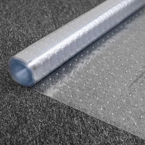 Plastic Carpet Runner 27 x 48 Inch Plastic Area Rug for Doorway, Carpet Protector Runner for Pets Scratch-Stopper for Cat/Dog, Protect Foot Traffic Area Against Spills and Stains and Water - color: Clear, size: 2'3" x 4' (Rectangular)