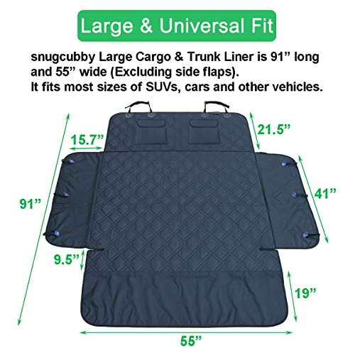 Cargo Liner for Dogs 55"x91" Dog Rear Cargo Liner for SUV Cargo Mats for Back Car Trunk Mat for SUV Dog Trunk Cover with Side Walls - size: 55" x 91" (Pack of 1)