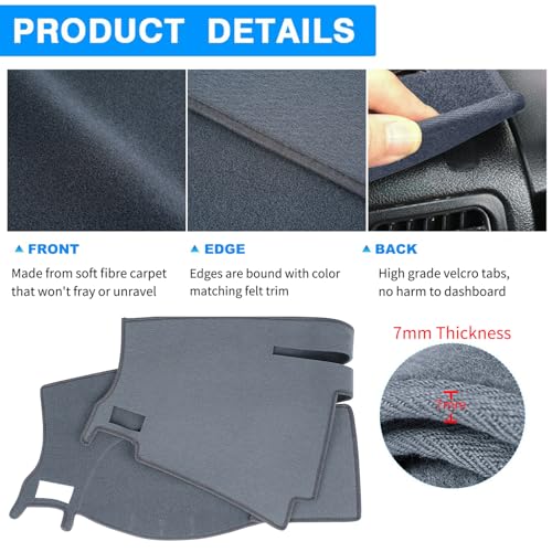 Dashboard Cover Dash Cover Mat Pad Carpet Custom Fit for Ford Fusion 2010 2011 2012 (Dark Gray) - color: 2010-2012 Dark Gray
