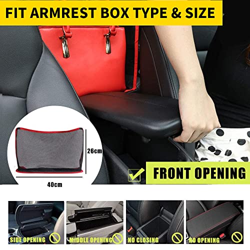 QBUC Car Net Pocket Handbag Holder, Mesh Cargo Car Storage Universal Storage Bag for Handbag Bag (Red) - color: Red-Net