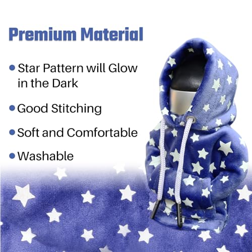 Car Gear Shifter Shift Knob Hoodie Cover Star Glow in The Dark Universal Funny Mini Automotive Interior Accessories for Gearshift, Blue - color: Blue