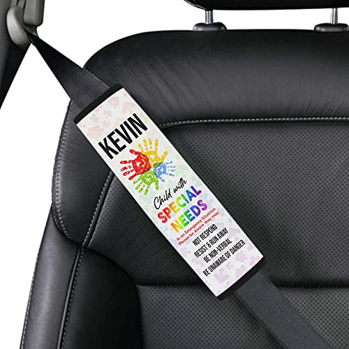 Child with Special Needs Seat Belt Autism Awareness Seat Belt Cover for Kid Family Special Need Autistic Medical Alert Car Cushion Cover Support Autism Gift Personalized Name 44 - color: Type 10