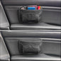 Reusable Adhesive Small Car Seat Side Pocket Organizer, No Residue Removable PU Leather Car Storage bag, Universal Vehicle Door & Console Pouch for Phone Keys Wallet etc, Black