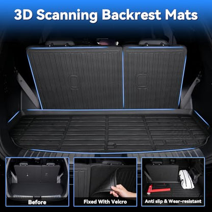 Hutisya-Floor Mats & Cargo Liner Set Fit for 2015-2020 Chevy Suburban/GMC Yukon XL (with 2nd Row Bench Seat) All Weather Protection Anti-Slip & Durable TPE Full Set Liners Automotive Accessories-Black - style: 14)For Suburban 2015-2020 Full Set