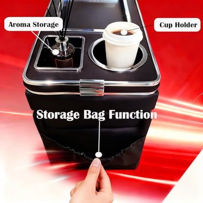 Truck Center Console Organizer Between Seat for Minivans, SUVs, Middle Van Bench Organizer for Floor Between The Back Seat Console 18 Wheelers with Sliding Lid Design - size: 18 Wheelers with Sliding Lid Design