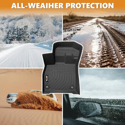 AIPOIL® Floor Mats & Cargo Liner Set for 2022-2026 Hyundai Tucson (Not for Tucson Hybrid Models) All Weather Protection TPE Anti-Slip Car Full Set Custom Car Mats Accessories - Black - style: 12) For Tucson 2022-2026 Full Set