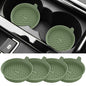 Car Cup Holder Coasters [4 Pack] Silicone Cups Mats, Automotive Universal Non-Slip Recessed Interior Accessories Olive Green - color: 4pack-olive Green