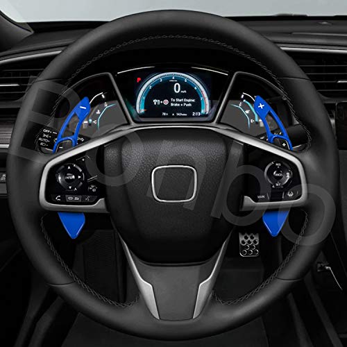 Blue Sports Aluminum Steering Wheel Paddle Shifter Extension Cover trim interior Accessories for Honda Accord Civic Insight CR-V