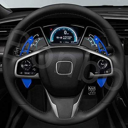 Blue Sports Aluminum Steering Wheel Paddle Shifter Extension Cover trim interior Accessories for Honda Accord Civic Insight CR-V