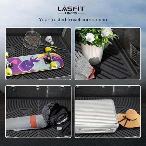 LASFIT Trunk Mat for Lincoln Corsair 2026 2025 2024 2023 2022 2021 2020, All Weather TPE Cargo Mats Custom Fit Cargo Liner Front & Rear Trunk Liner, Black, Easy to Clean - size: 2020-2026 | For Lincoln Corsair | Cargo Mats