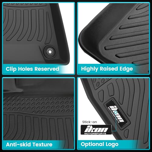 FREEMOTOR802 All Weather Floor Mats Compatible with 2021-2026 Genesis GV80 5/7 Seats | 3D Molded TPE Car Carpets Liner 1st 2nd Row Front Rear Protection Pad 3PC Set Protector - size: For Genesis GV80 5/7 Seats 2021-2026