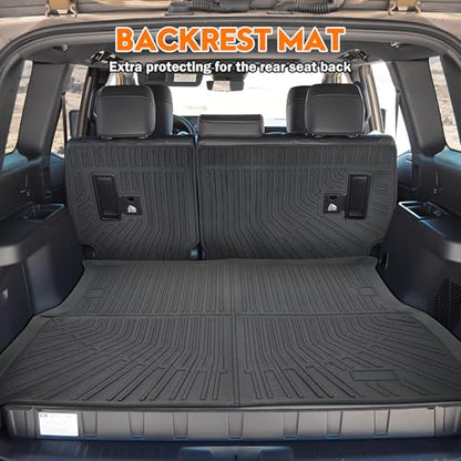 KUST Floor Mats Cargo Mat Set for 2024 2025 2026 Toyota Land Cruiser 5 Seats, All Weather Trunk Mat Back Seat Protector for Land Cruiser Accessories TPE Rubber Cargo Liner High Side - style: For │ Land Cruiser 2024-2026 │ Full Set