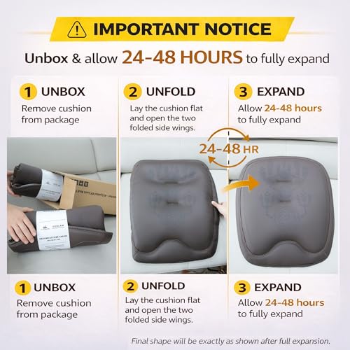 Comfort Dreamcatcher Car Seat Cushion Non-Slip - Relaxing, Optimal Support & Posture for Long Drive (Single Seat (Beige))