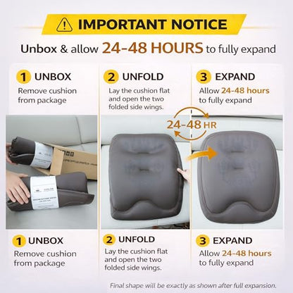Comfort Dreamcatcher Car Seat Cushion Non-Slip - Relaxing, Optimal Support & Posture for Long Drive (Single Seat (Beige))