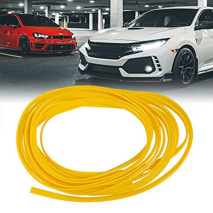 X AUTOHAUX Car Interior Trim Strip Line Door Edge Seal Protector Yellow 5m 16.4ft - color: Yellow