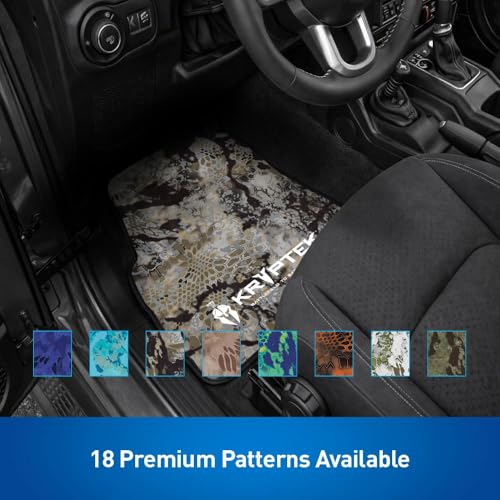 Coverking Universal Car Floor Mats Set of 2 (Front Driver and Passenger) Kryptek Skyfall Camo - All-Weather Protection for Mud, Dirt, Rain, Spills, Non-Slip Backing, Fits Cars Trucks SUVs Jeeps - style: Kryptek Skyfall