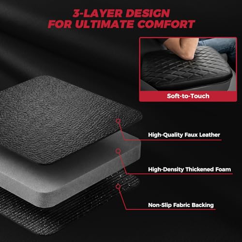 FREESOO Center Console Cover for 2002-2012 Dodge Ram 1500 2500 3500, Armrest Cushion Pad, Waterproof Faux Leather, Easy to Clean, Non-Slip & Anti-Scratch, Jump Seat Only - size: 2002-2012 Jump seat covers