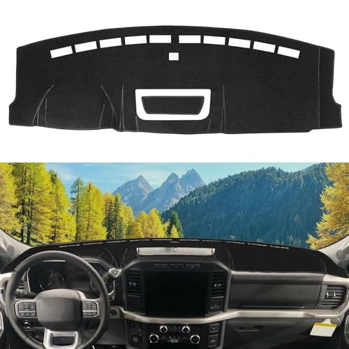 SKYLOTEC Dash Cover Custom Fit for Ford F150/Hybrid/Raptor F-150 2022-2026 Dashboard Cover Mat Dash Pad Carpet Protector (Not fit F150 Lightning, Without HUD)