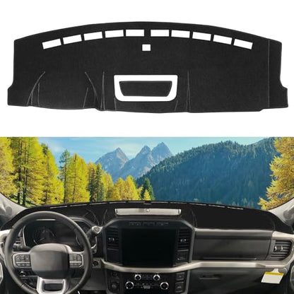 SKYLOTEC Dash Cover Custom Fit for Ford F150/Hybrid/Raptor F-150 2022-2026 Dashboard Cover Mat Dash Pad Carpet Protector (Not fit F150 Lightning, Without HUD)
