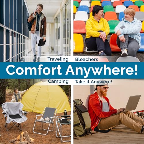 ComfiLife Ergo-Gel Airplane Seat Cushion – Travel Seat Cushion – Compact, Foldable, Portable Comfort