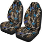 Blue Camo Hunting Seat Covers for Cars Front Seat, Two Pack Front Seat Covers Car Seat Protectors Universal fit SUV Truck Van Sedans Automotive Interior Covers - color: Blue Camo Hunting