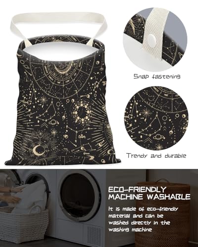 Car Trash Can, Seat Back Hanging Car Trash Bag, Cute Canvas Car Garbage Bag, Essential Car Trash Bin Car Organizers Sun and Moon - color: Sun And Moon