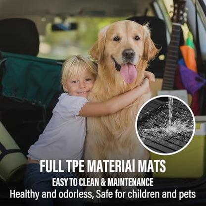 2021-2023 Tesla Model 3 Highland Floor Mats, Custom-Fit All-Weather TPE Full Set with Cargo Liner & Trunk Mat Accessories (2021-2023 Model 3 Full Floor Mat Kit Set of 6) - size: Floor Mats for 2021-2023 Model 3| 6PCS