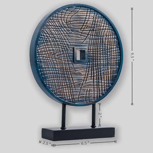 Round Sculpture Decorative Objects Shelf Decor Aesthetic Home Decor Items Accents for Living Room Console Table Decorations (Blue C) - color: Blue C