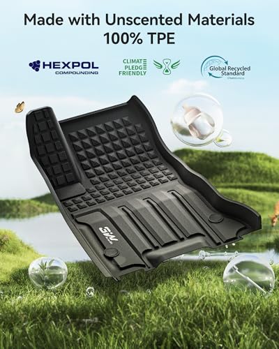 3W Floor Mats & Cargo Liner & Seatback Mats for 2024-2025 2026 Dodge Charger EV Daytona (Fit 2-Door, Not for 4-Door) Scat Pack & R/T, All Weather TPE Custom Fit Car Mats Floor Liners Full Set, Black - size: 2024-2026 Charger Full Set