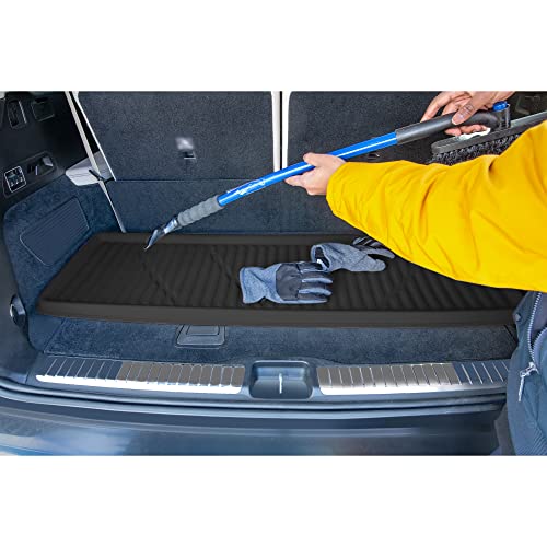 FH Group Premium Faux Leather Cargo Liner – Protective Cargo Mat for SUV and Van, Deep-Tray Design Trunk Mat for Toyota Sienna, Highlander, Honda Odyssey and More, Climaproof Automotive Trunk Liner - color: Black