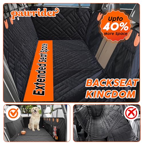 Back Seat Extender for Dogs Hard Bottom - Sturdy Dog Hammock for Car, Holds 400lbs Seat Cover for Dogs, with Seatbelt (No Foam) - color: No Foam