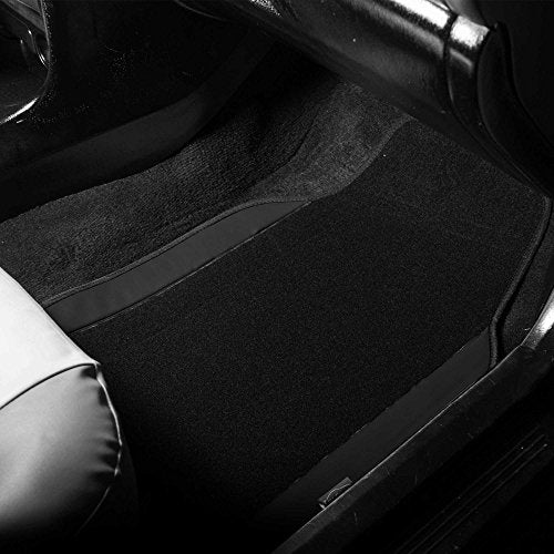 FH Group Car Floor Mats - Carpet for Cars, Universal Fit Automotive All Purpose Car Protector Mat for Most Sedan, SUV, Truck Floor Mats Black - color: Black - Faux Leather
