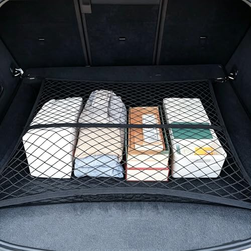 Cargo Net Suitable for Daily Light Loads of SUV Trucks,Mesh Organizer 4'x4' Stretches to 7'x7',Highly Elastic Truck Bed Net for Pickup Truck Bed - size: 4'x4'
