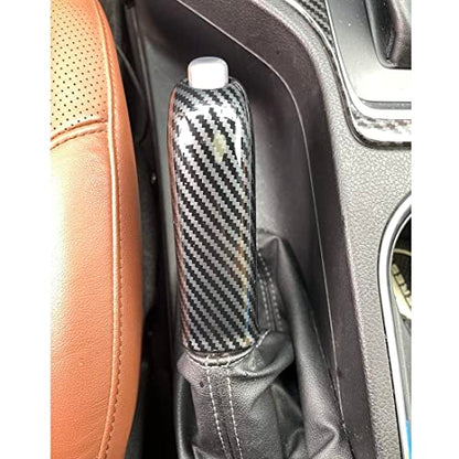 ruihe Carbon Fiber Color Parking Handbrake Hand Brake Handle Cover Trim Fit for Ford Ranger 2016 2017 2018 2019 2020 2021 2022 accessories