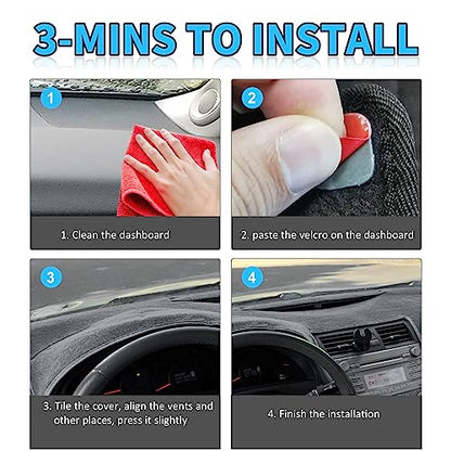 POSAID for Toyota Camry Dash Cover 2011 2010 2009 2008 2007 Dashboard Cover Mat Custom Fit Toyota Camry 2011-2007, Black - color: 07-11 Black, size: 2007-2011