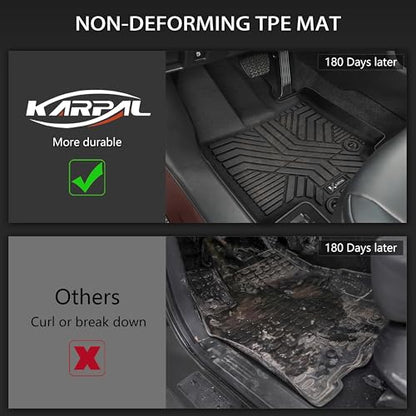 KARPAL Floor Mats Fit for Toyota Highlander 2020-2026 7-Seater (NOT Fit Grand Highlander), Custom Fit All Weather TPE Floor Liners, 1st & 2nd Row & Cargo & Backseat Mat, Highlander Accessories - style: 2020-2026 | For Toyota Highlander | 1st & 2nd Row & C