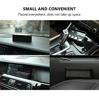 Compact Coin Holder for Car - 4 Compartment&Automatically Holds Coins Coin Organizer(1 Dollar,Quarter,Dimes) - Universal Center Console Coin Case for Car Taxi SUV Truck