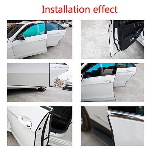 ESUPPORT 16ft 5M U Shape Car Door Moulding Rubber Scratch Protector Strip Edge Guard Trim Seal Transparent