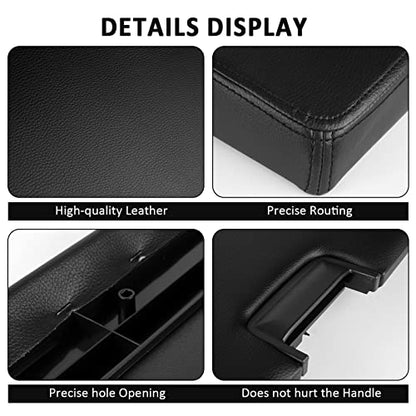 LCWRGS Center Console Lid with Latch Compatible with 2007-2013 Chevy Tahoe Avalanche, 2008-2014 Silverado/GMC Yukon XL Sierra 1500 2500 3500, 20864154, Black