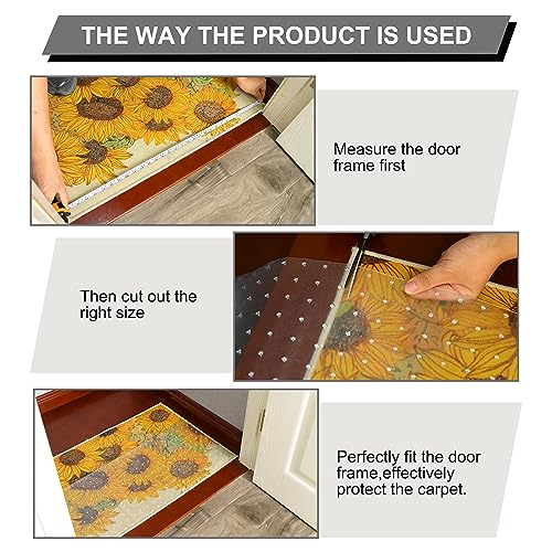 Heavy Duty Doorway Carpet Protector, Heavy Duty Plastic Prevents Cats and Dogs from Scratching your Carpet and Rugs at Doorways Non-Slip 8.2Ft Floor Runner Thicker for Better Protection and Durability