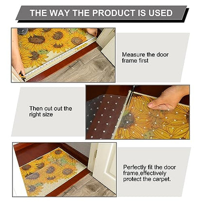 Heavy Duty Doorway Carpet Protector, Heavy Duty Plastic Prevents Cats and Dogs from Scratching your Carpet and Rugs at Doorways Non-Slip 8.2Ft Floor Runner Thicker for Better Protection and Durability