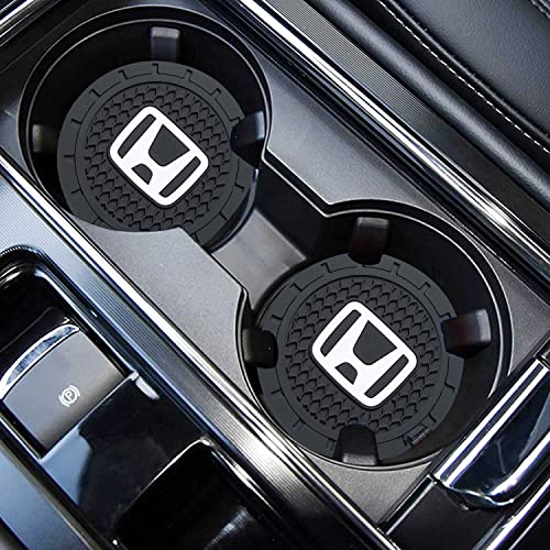 Car Cup Holder Coaster for Honda Series Cupholder Coaster Interior Accessories 2.75in 2Pack - color: Black-10