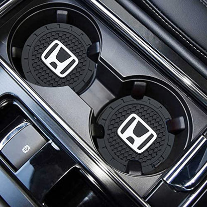 Car Cup Holder Coaster for Honda Series Cupholder Coaster Interior Accessories 2.75in 2Pack - color: Black-10