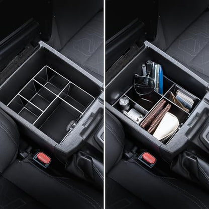 Carlimeki Center Console Organizer (3-piece set) for Tacoma 2016-2023 - for Tacoma Accessories - size: For Tacoma (2016-2023)