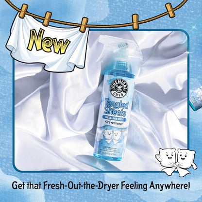 Chemical Guys Tangled Sheets Fresh Linen Scent Air Freshener Spray and Odor Eliminator, Clean Fabric Inspired Spray for Home, Office, Bathroom, Dorm, and Car Interior - 4 Fl Oz - size: 4 Fl Oz
