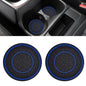 2PCS Car Cup Holder Coasters, 2.75 Inch Auto Non-Slip Anti Dust Cup Mats, Console Cup Holder Insert Coaster Auto Insulated Mats, Universal Interior Accessories for Most Cars (Blue) - color: Blue