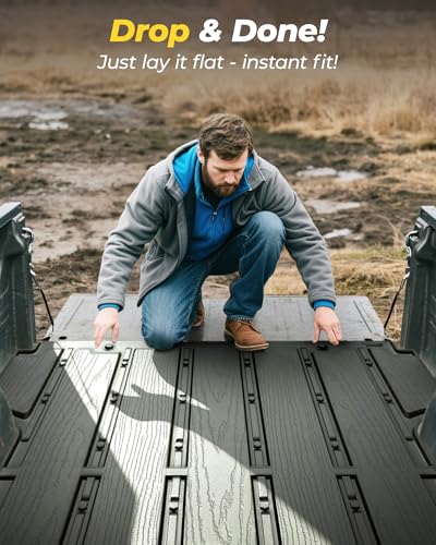 3W Truck Bed Mat Fit for 2020-2025 2026 Jeep Gladiator (5ft Bed), All Weather Protection Custom Fit TPE Heavy Duty Truck Bed Liner for Jeep Gladiator JT Accessories Black - size: 5. Jeep Gladiator|20-26|Truck Bed Mat